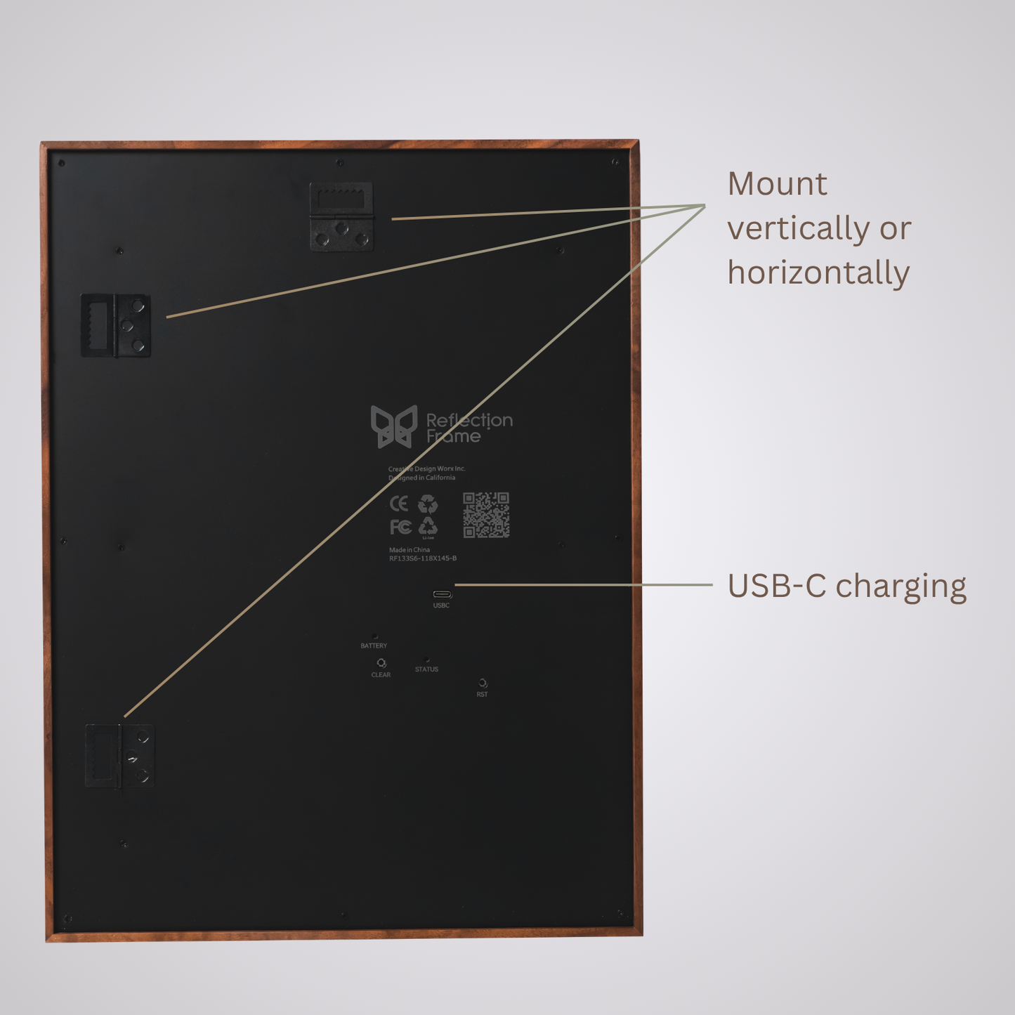 Reflection Frame Solid Walnut
